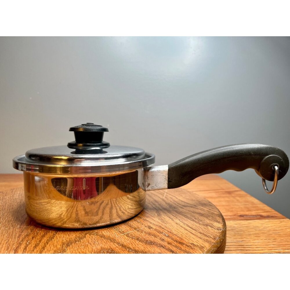 Vintage 1 QT Saladmaster T304S Surgical Stainless Steel Saucepan  with Vapo Lid